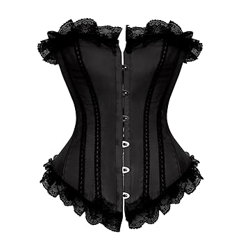 トップス andwang satin lingerie corset black Amazon.com: Women's Bustier Corset Top Sexy Lingerie Sets